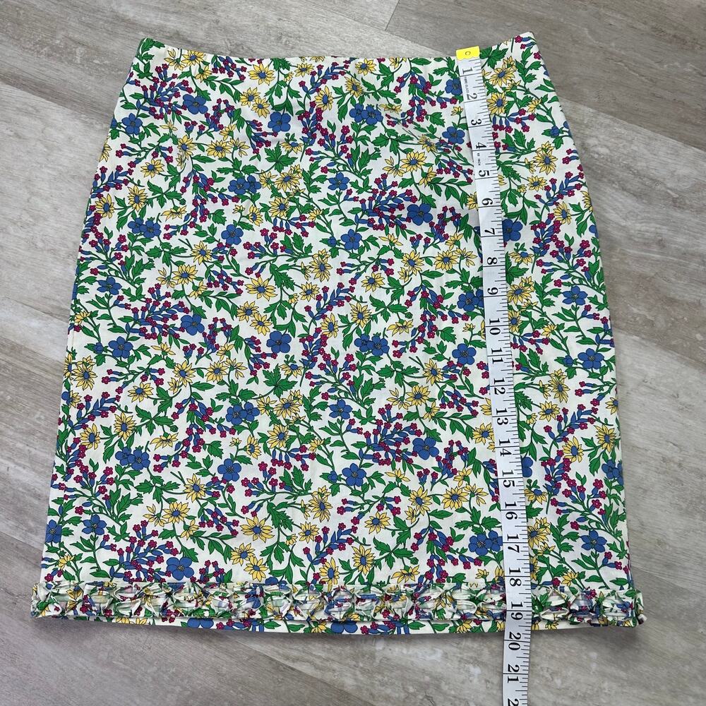 Vintage Ralph Ralph Lauren Spring Floral Ruffle Bottom Skirt Size 4 - Picture 4 of 5
